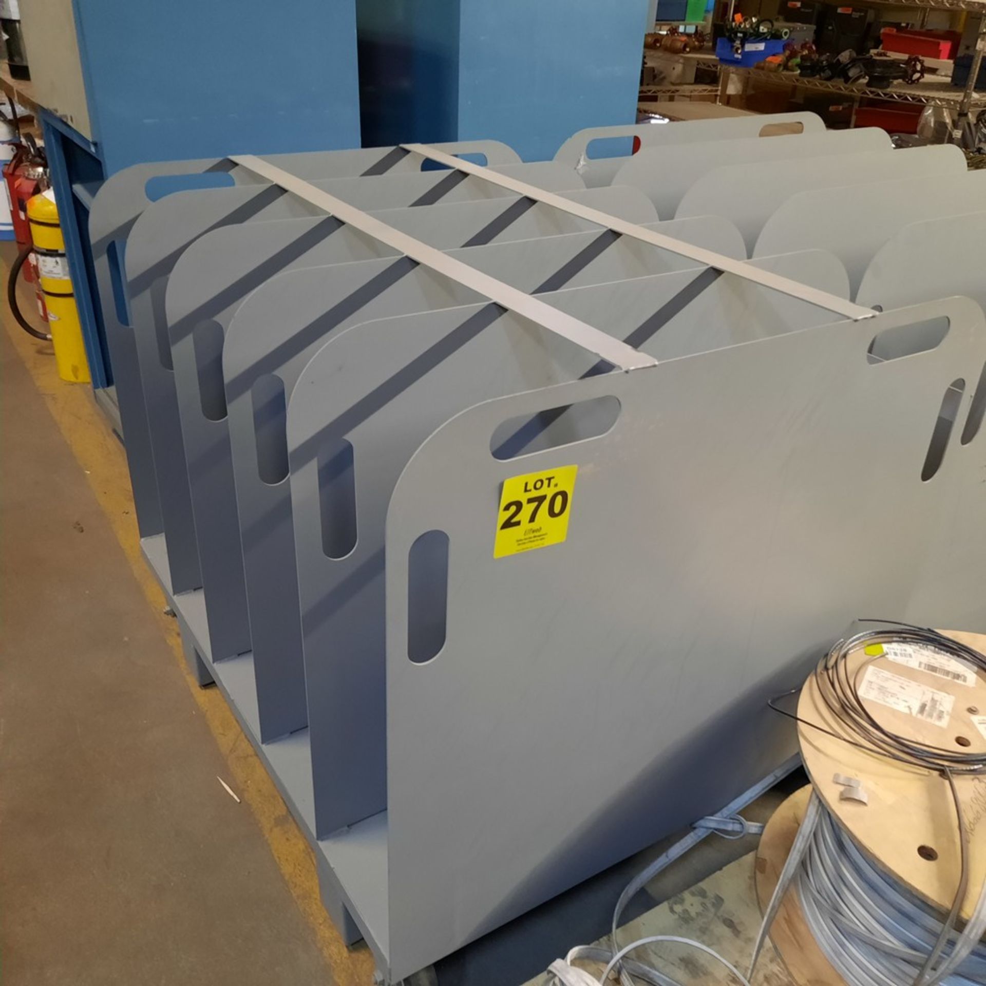Metal Cart w/Dividers (used for Cardboard Boxes, etc.