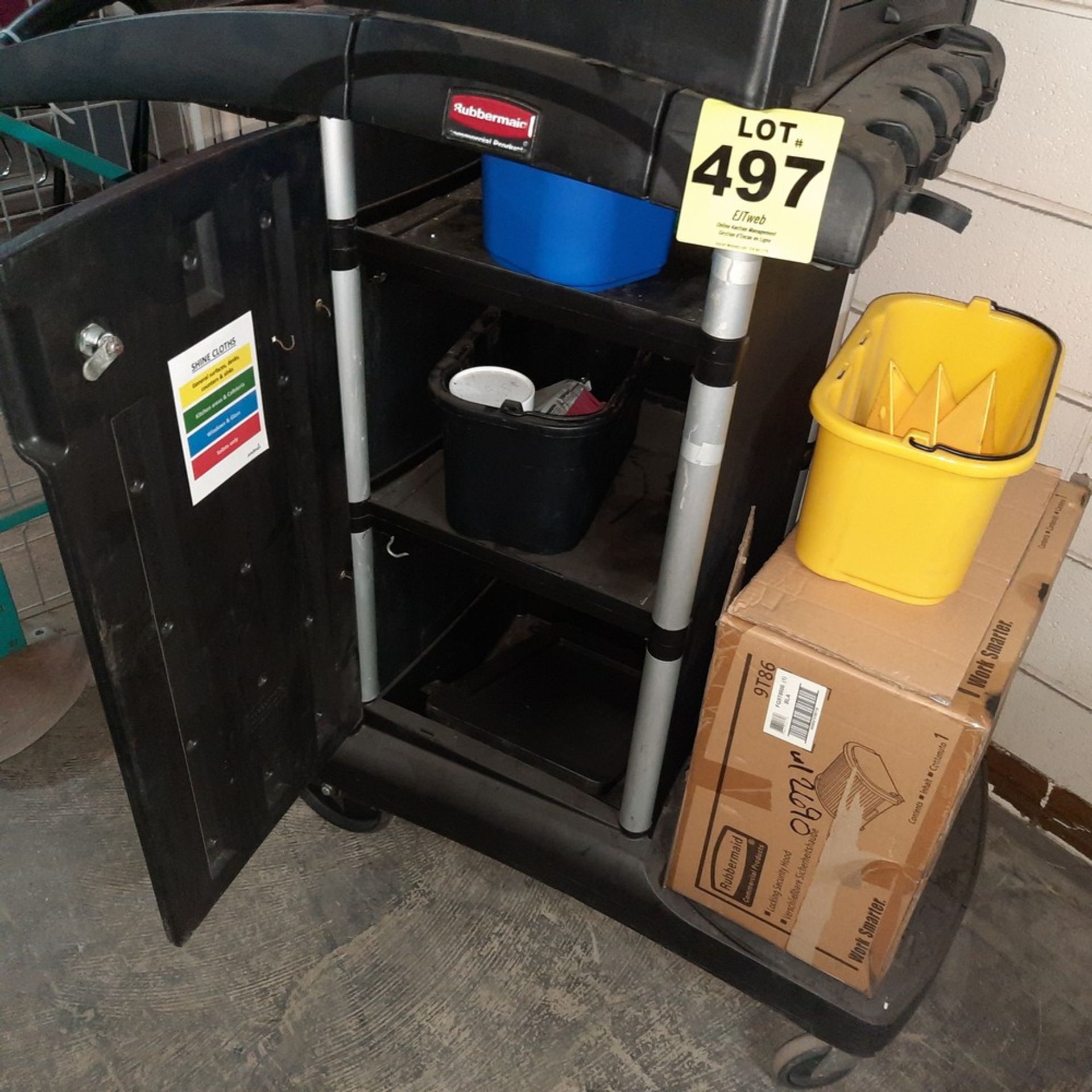Deluxe RUBBERMAID Janitorial Cart - Image 2 of 5