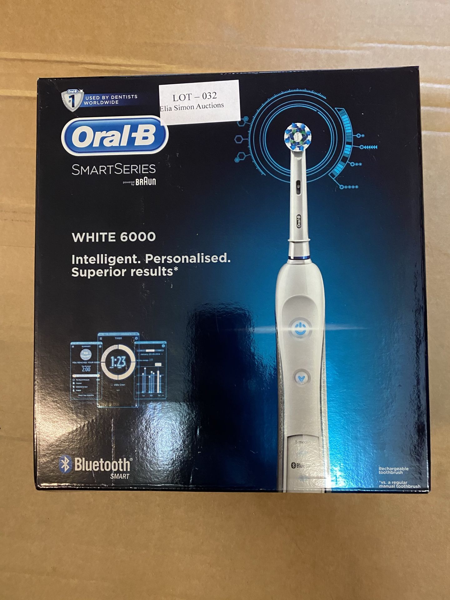 BRAUN ORAL-B SMARTSERIES WHITE 6000 INTELLIGENT PERSONALISED SUPERIOR RESULT BLUETOOTH SMART