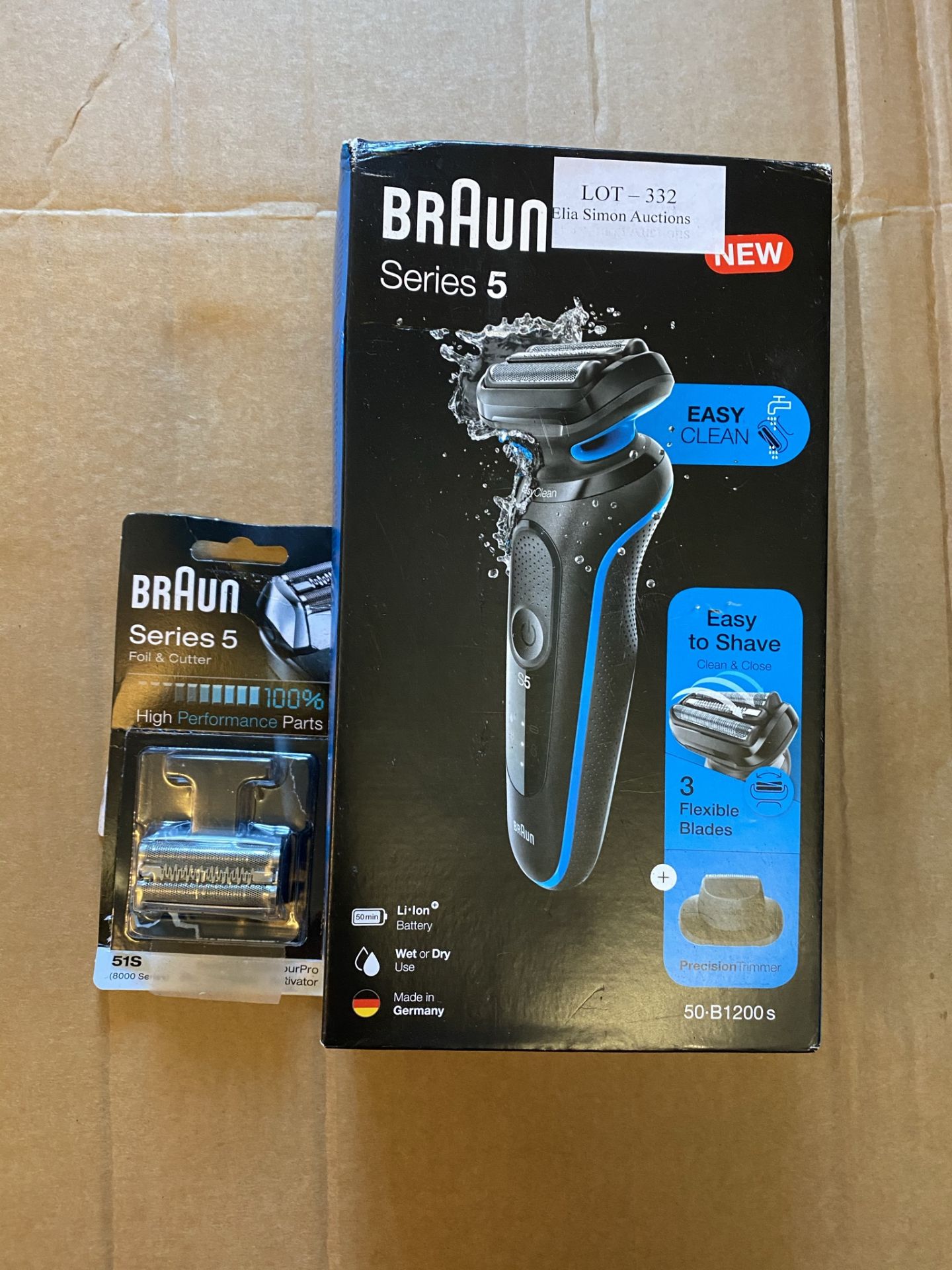 BRAUN SERIES 5 50. B1200S AND SERIES 5 FOIL AND CUTTER HEAD