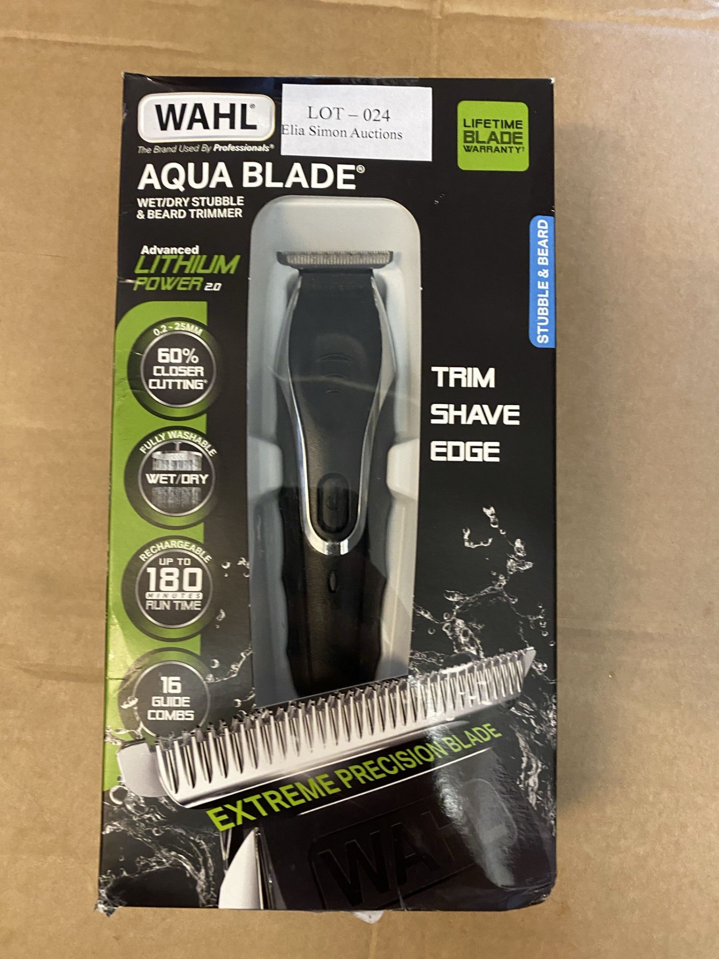 WAHL AQUA BLADE WET/DRY STUBBLE & BEARED TRIMMER TRIM SHAVE GO