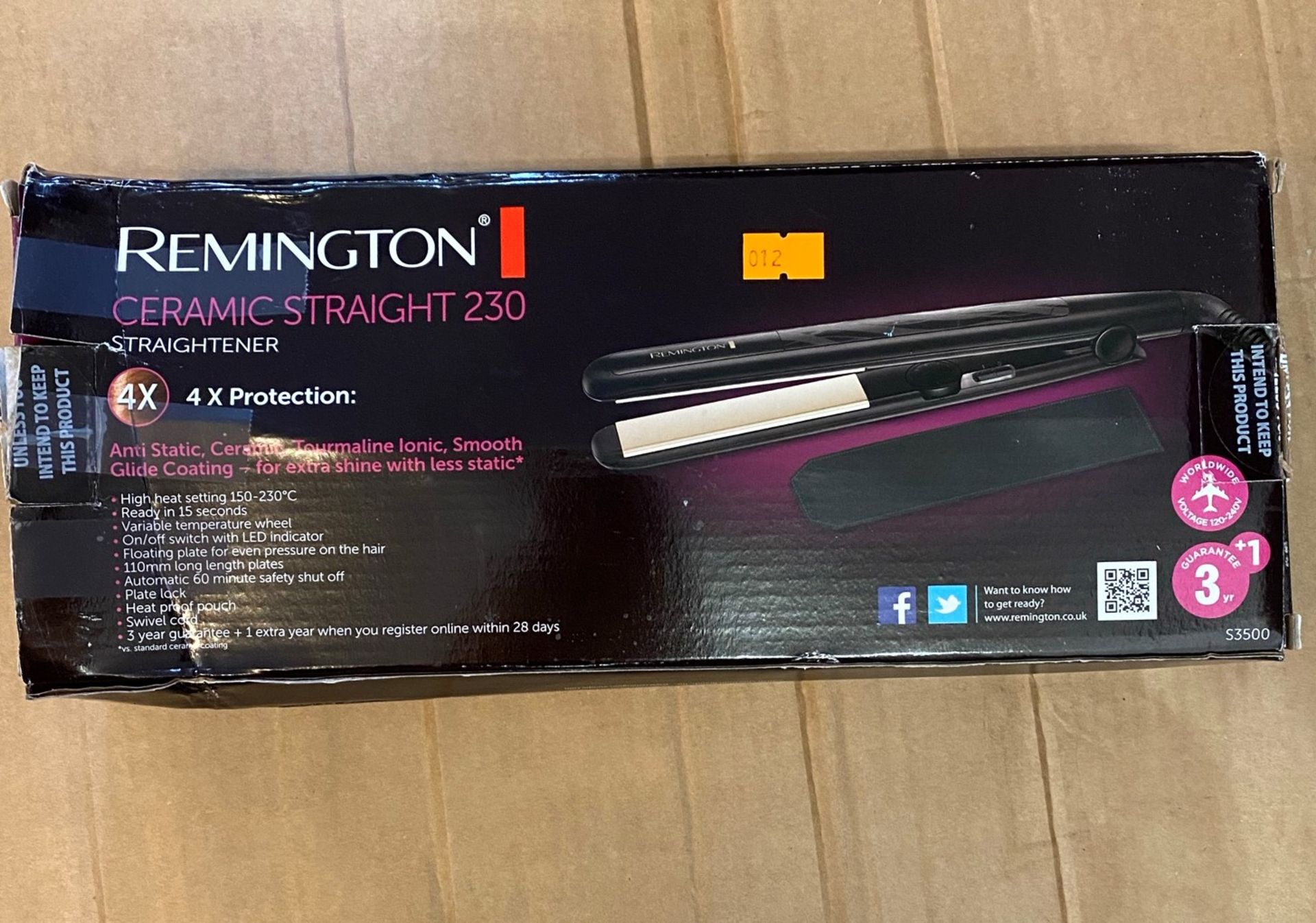 REMINGTON CERAMICS STRAIGHT 230 STRAIGHTENER