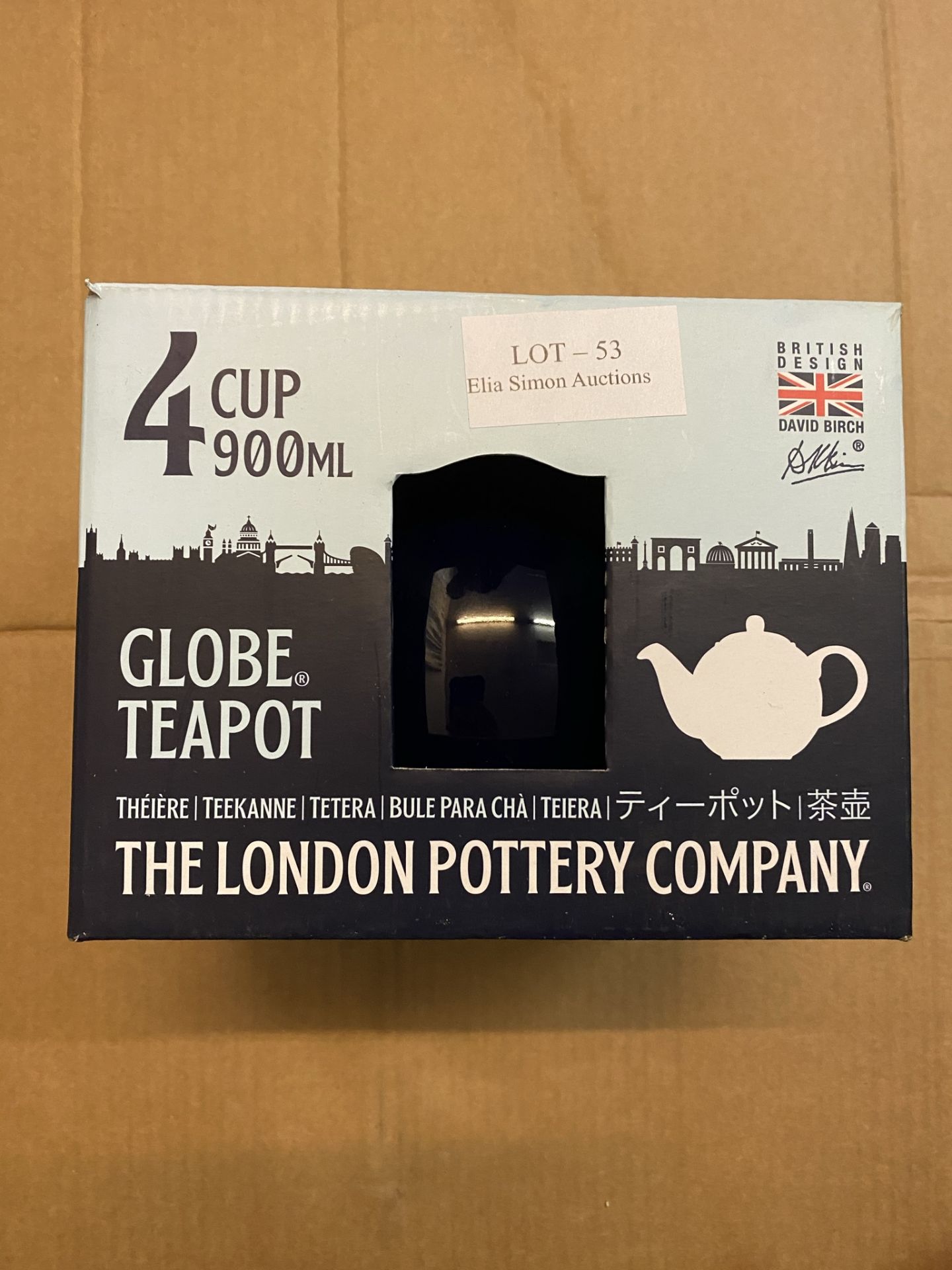 GLOBE TEAPOT 4 CUP 900ML THE LONDON POTTERY COMPANY