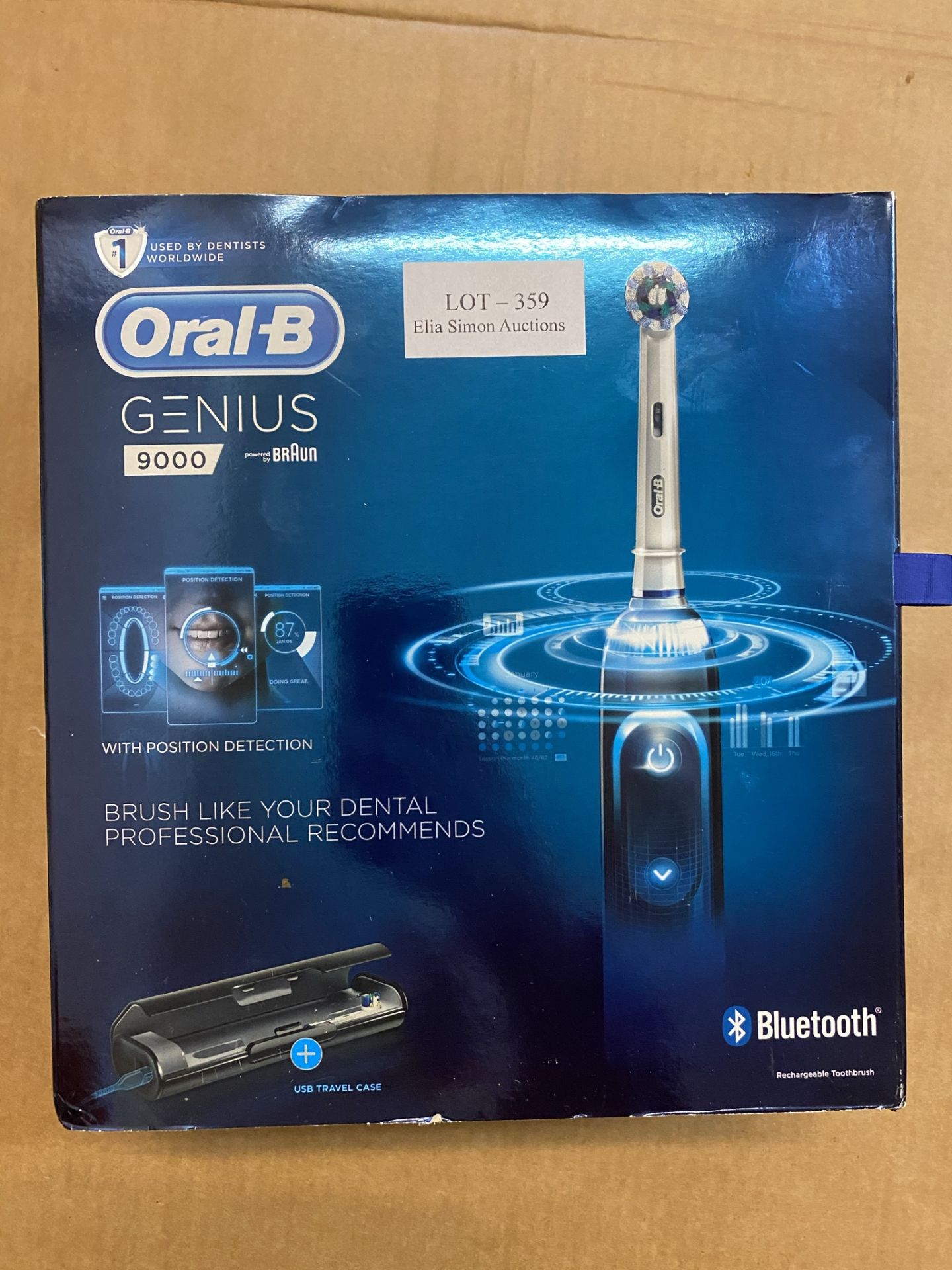 Oral-B Genius 9000 CrossAction Electric Toothbrush, 1 Black App Connected Handle, 6 Modes, Pressure - Image 2 of 2