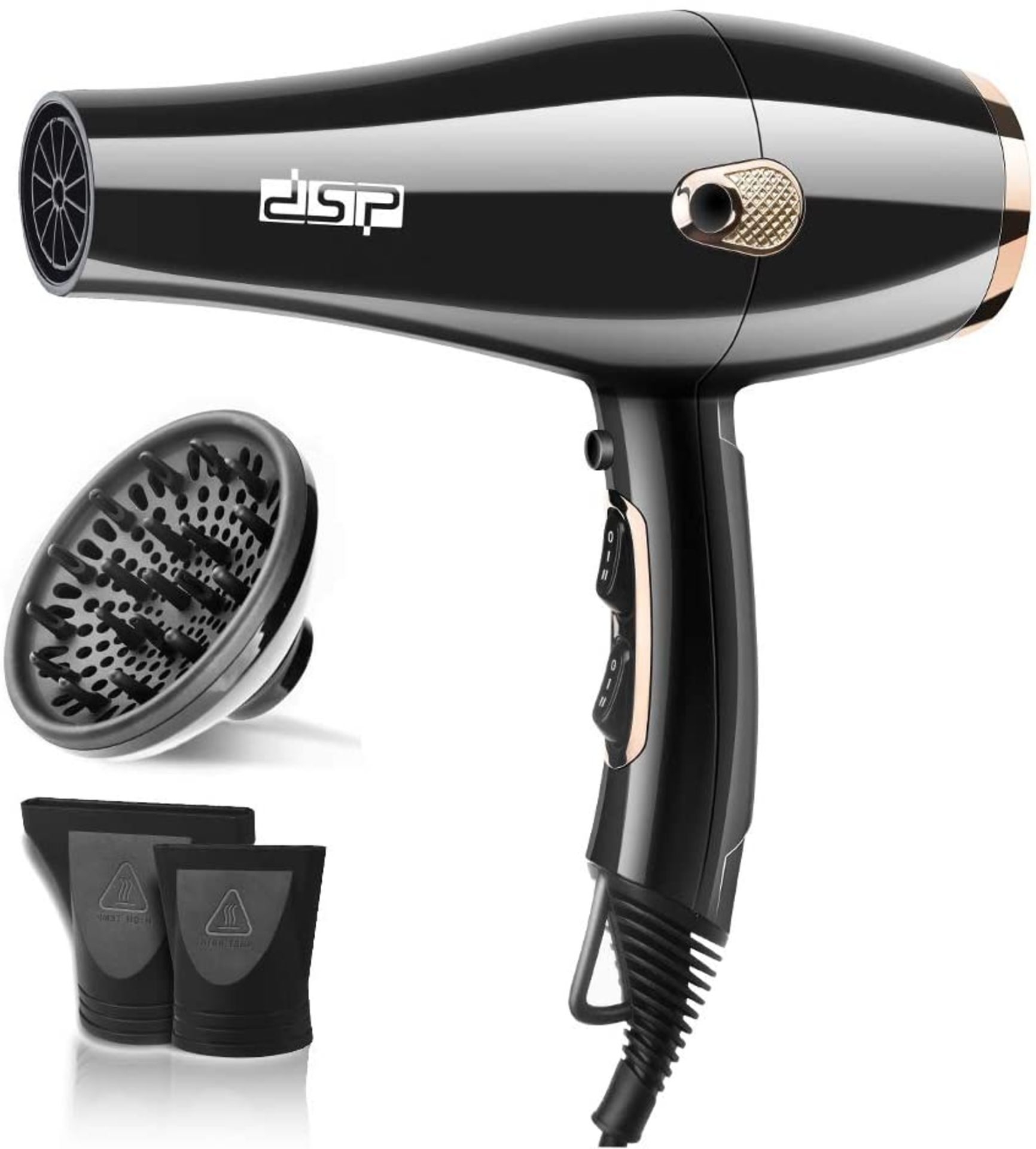 DSP Hair Dryer for Women AC Motor Lightweight HairDryer with Cold Shot Button Cable of 2.4m 2200W