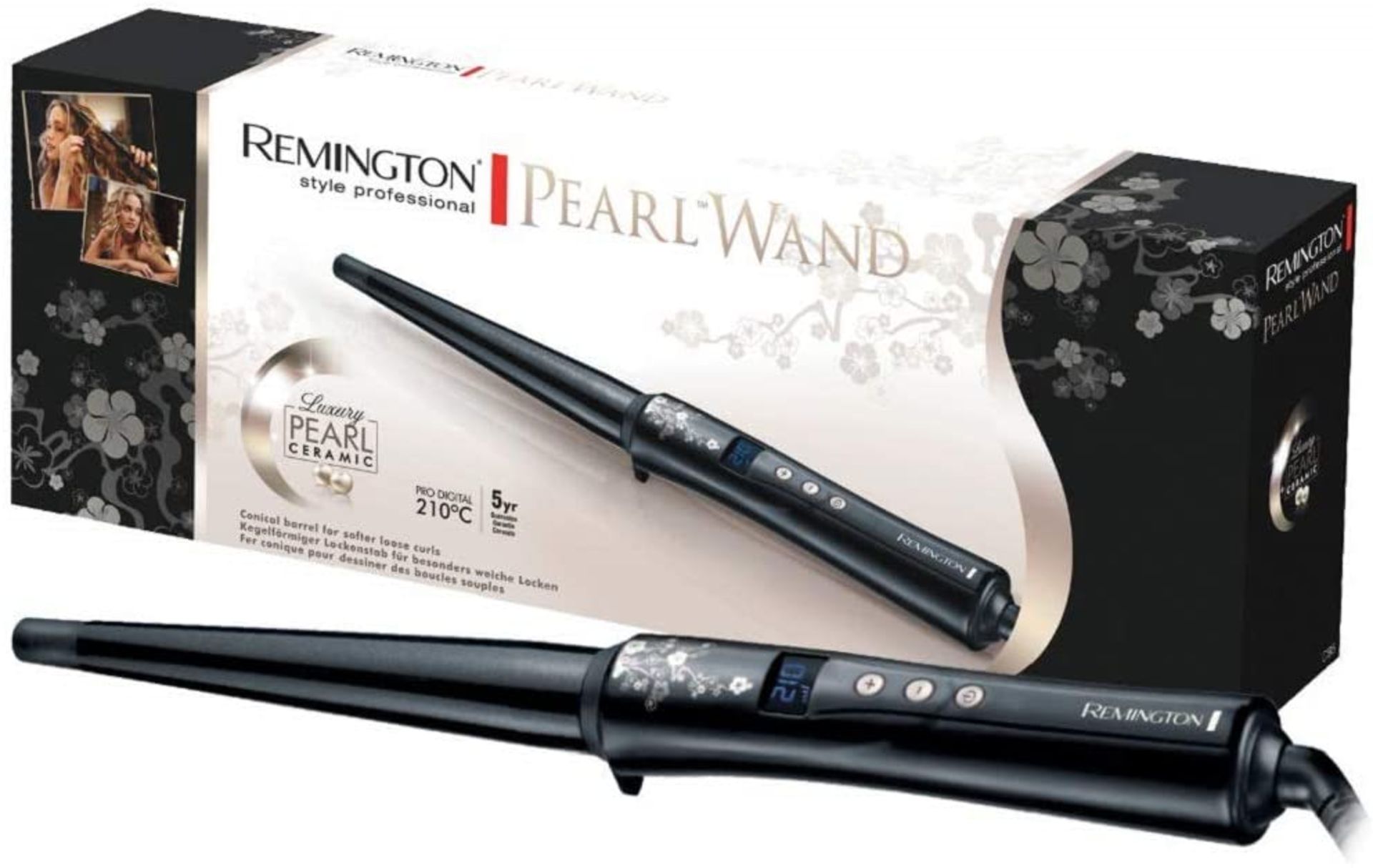 RRP £48 Remington Curling Iron From Pearl CI 95, Pack of 1