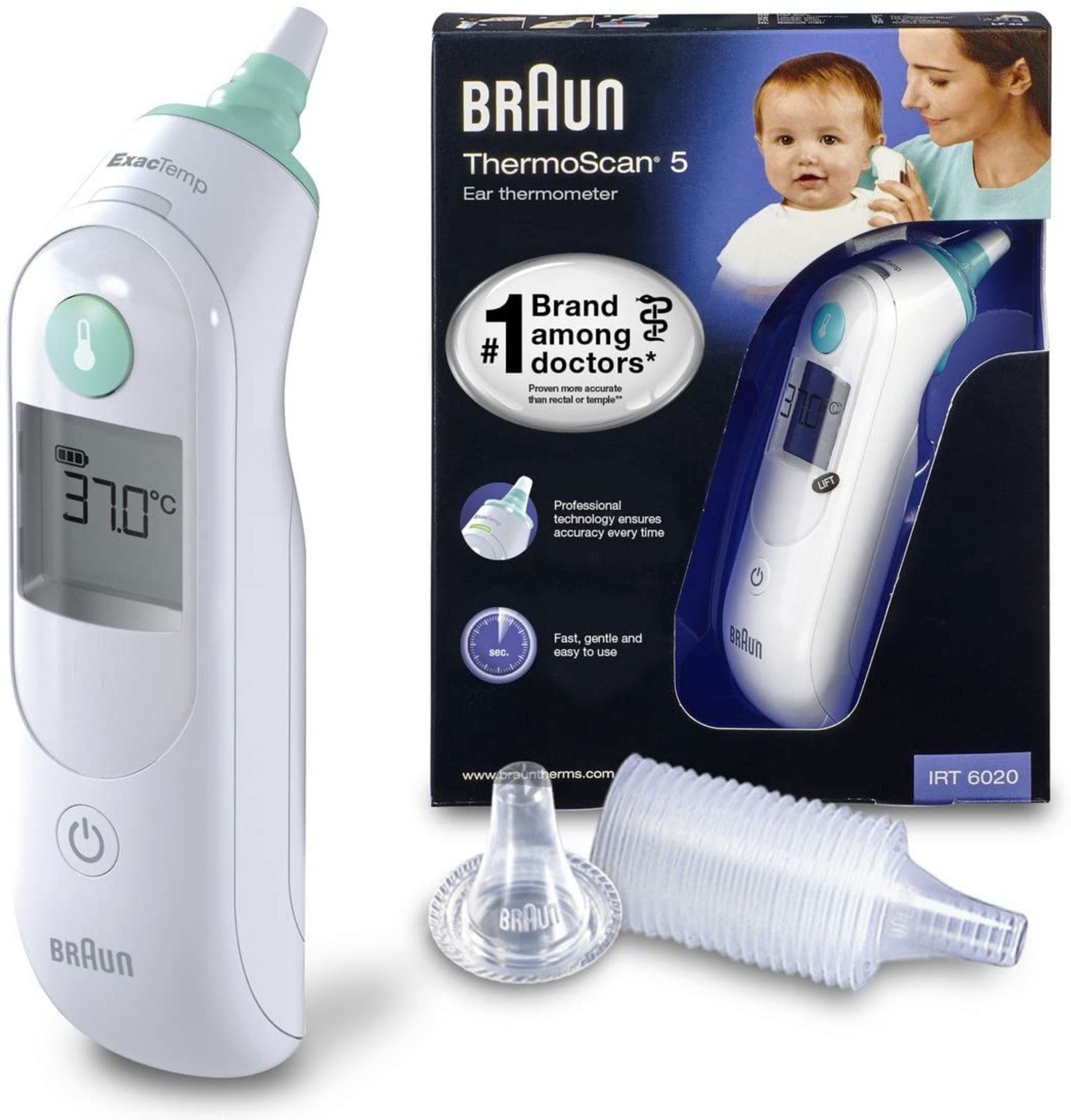 RRP £43 Braun IRT6020 ThermoScan 5 Ear Thermometer