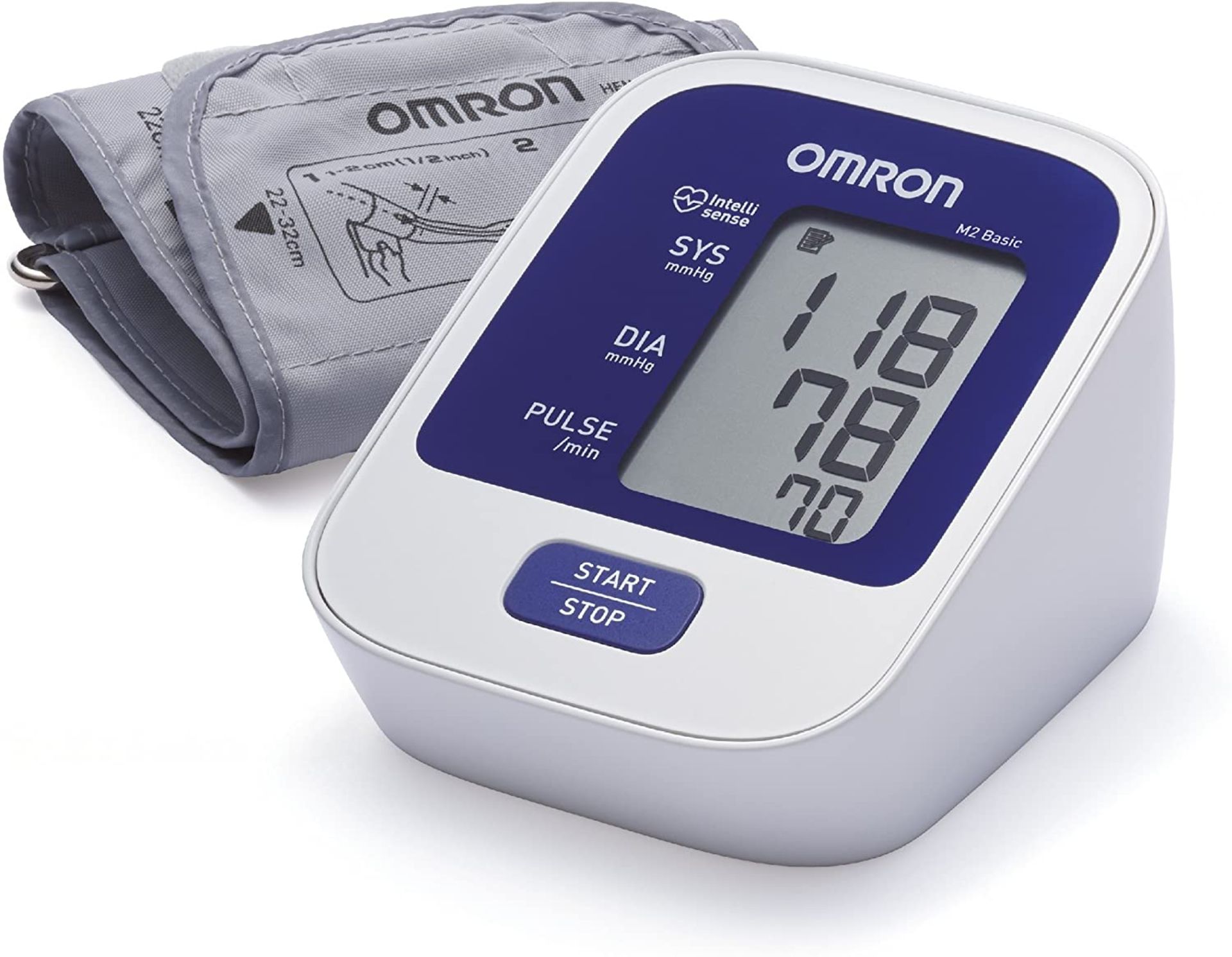 RRP £35 Omron Basic M2 Basic HEM-7120-E Blood Pressure Measuring Device For Upper Arm