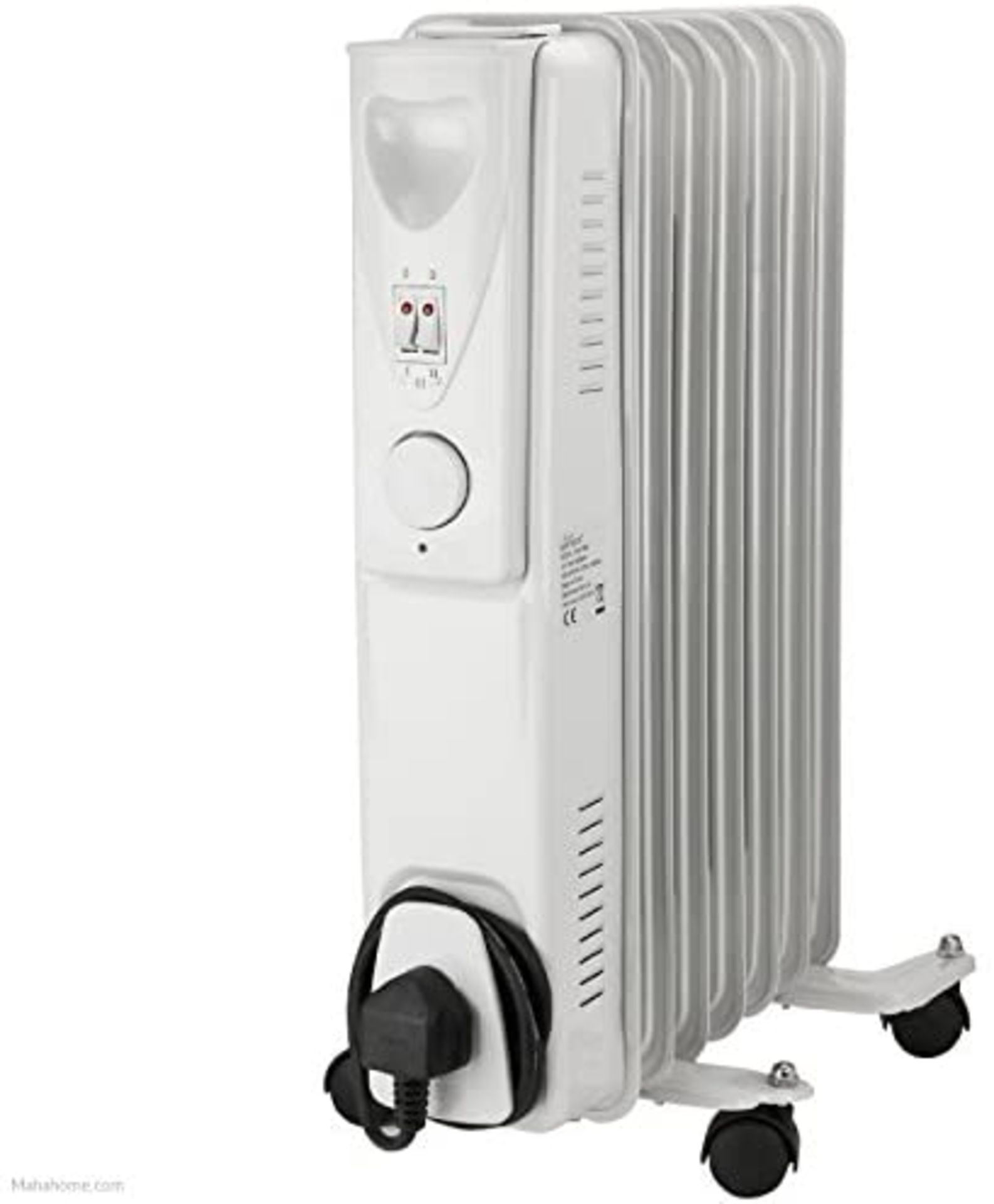 RRP £43 Daewoo Oil Filled 1500W Portable Radiator with Thermostat and Temperature Control - Ideal fo