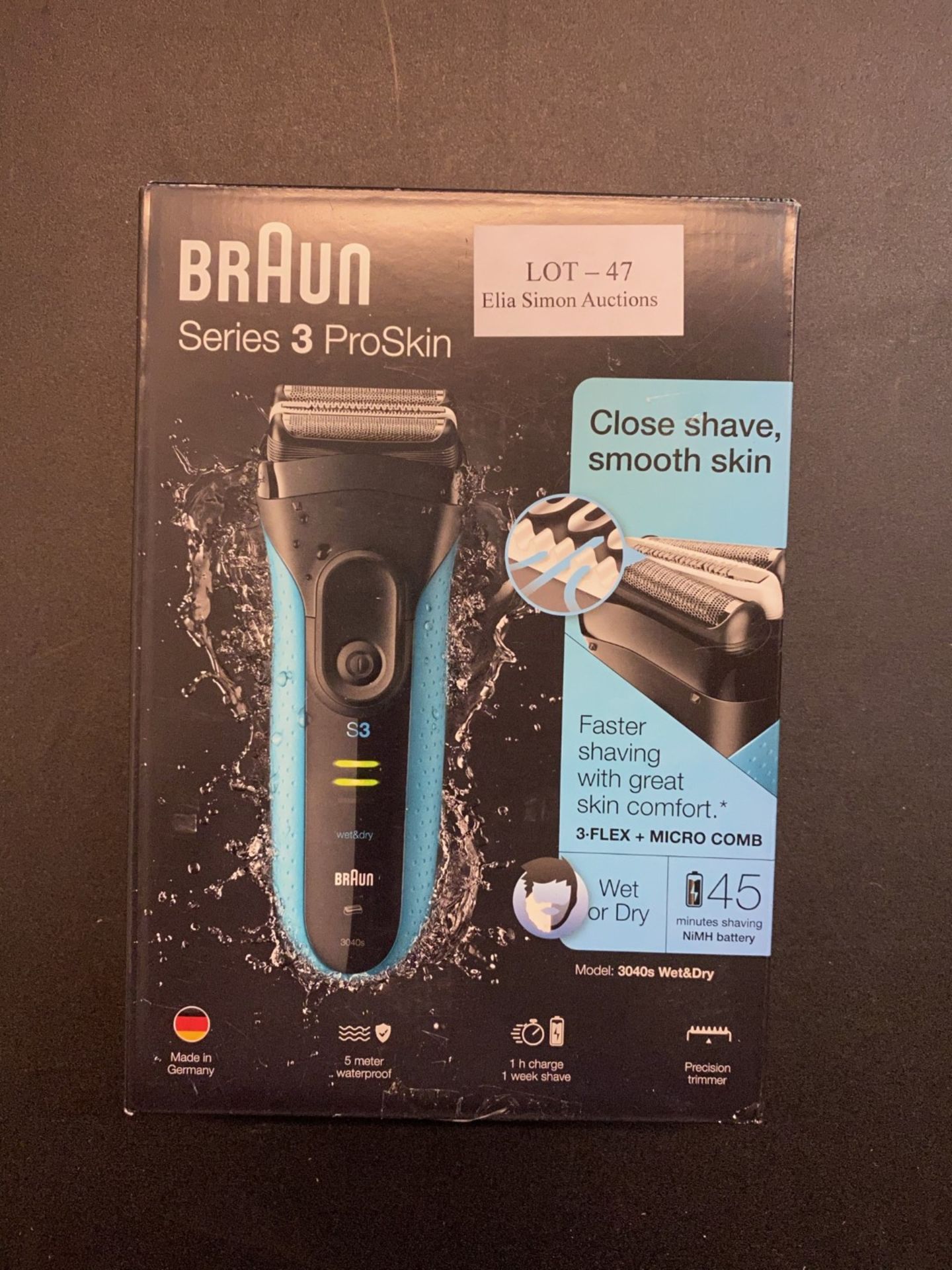 RRP £50 Braun Series 3 ProSkin 3040s Electric Shaver, Wet and Dry Electric Razor for Men with Pop Up - Image 2 of 2