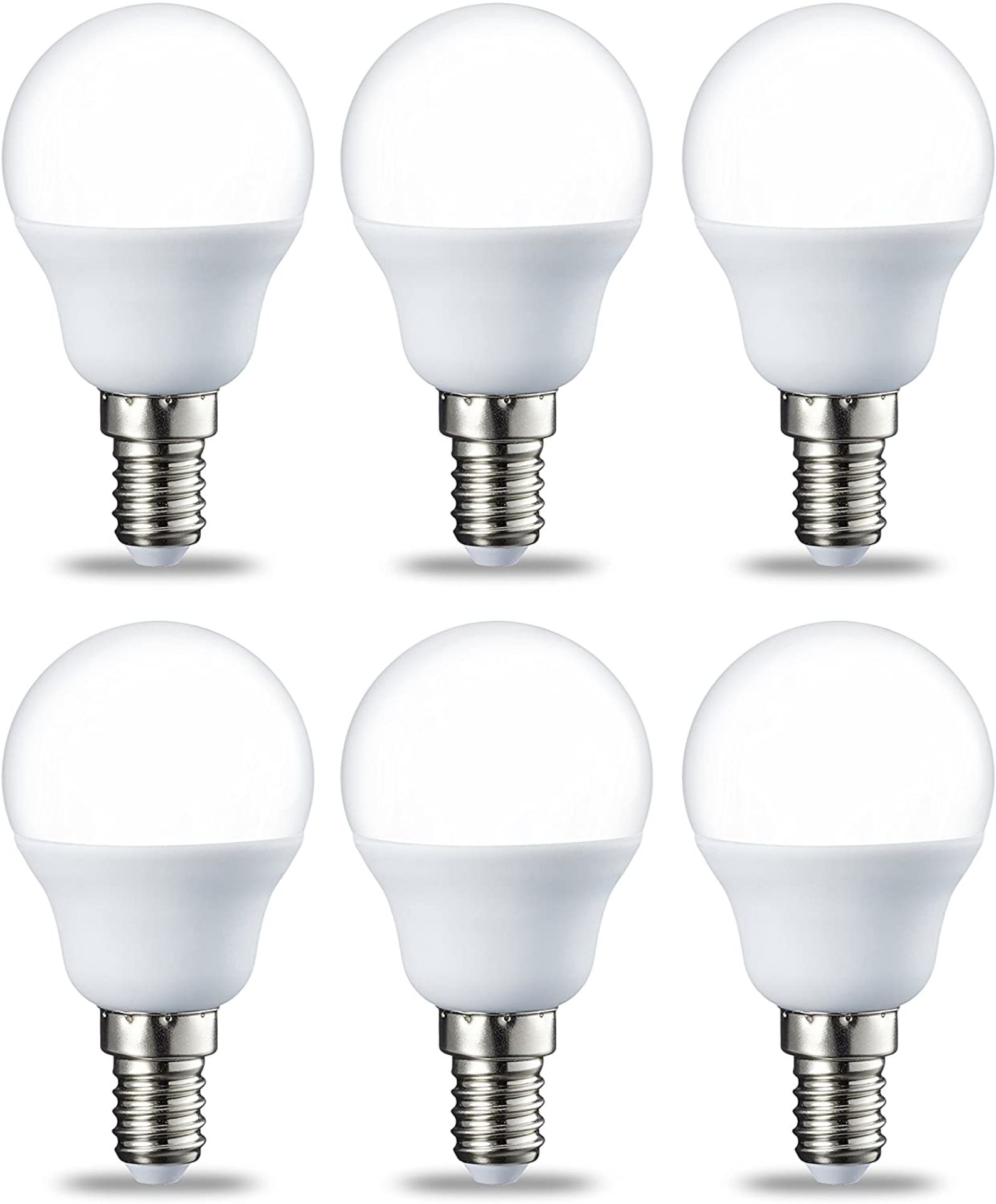 AmazonBasics LED E14 Small Edison Screw Golf Ball P45 Bulb, 5.5W (equivalent to 40W), Warm White- Pa