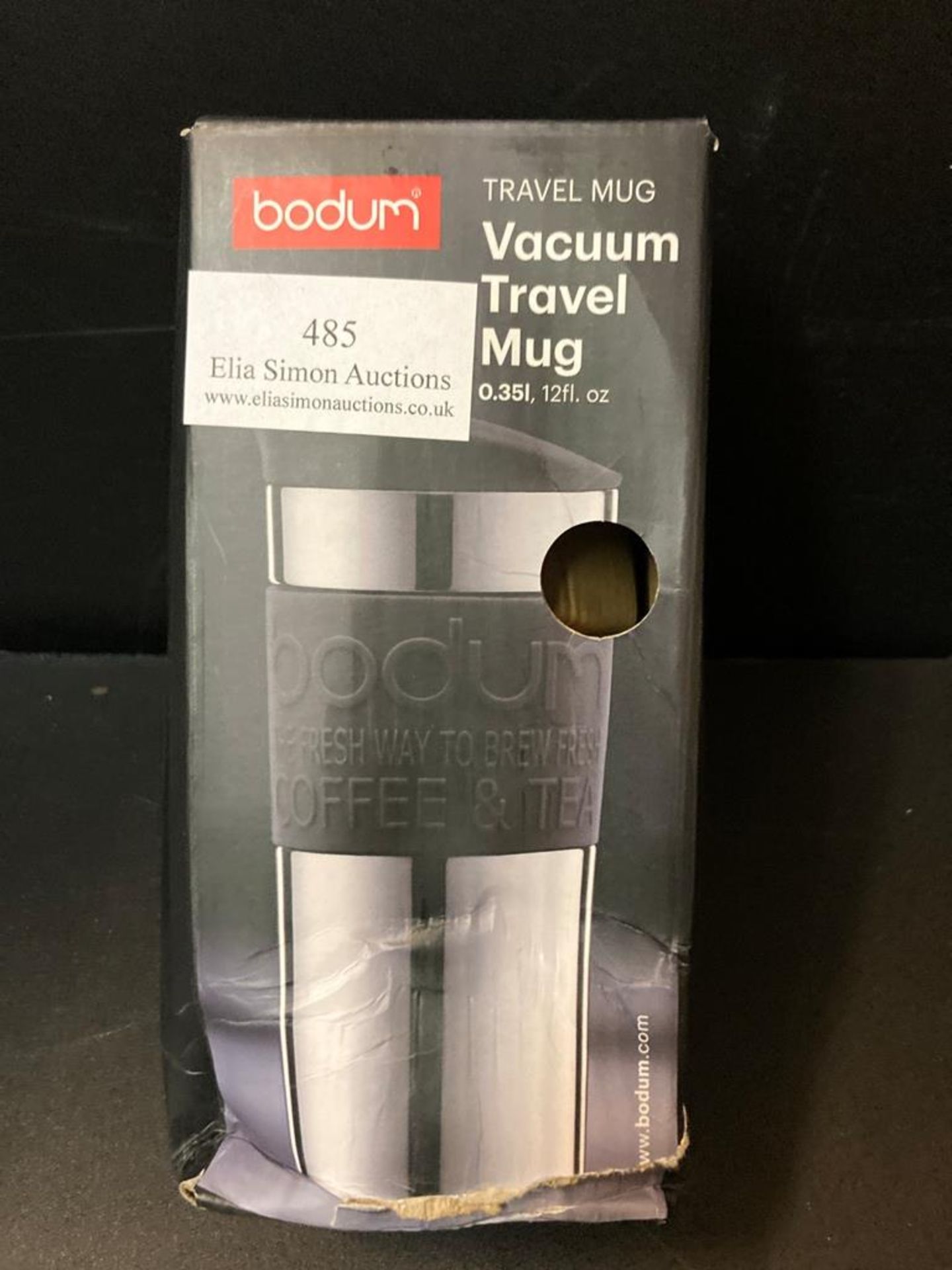 Bodum 11068-01 Vacuum Travel Mug, 0.35 L - Small, Black - Image 2 of 2