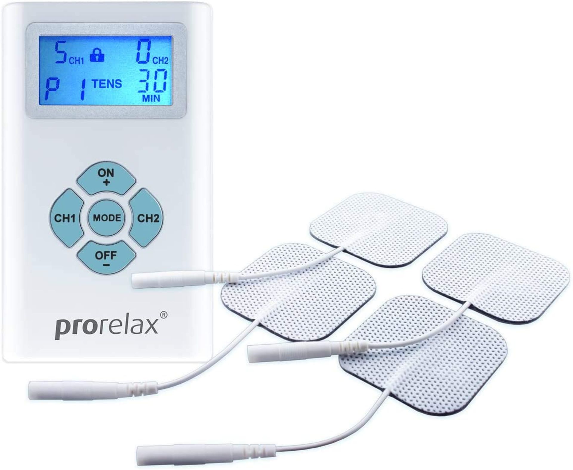 prorelax EMS & TENS machine DUO | 2-in-1 device for natural pain relief and muscle stimulation | for
