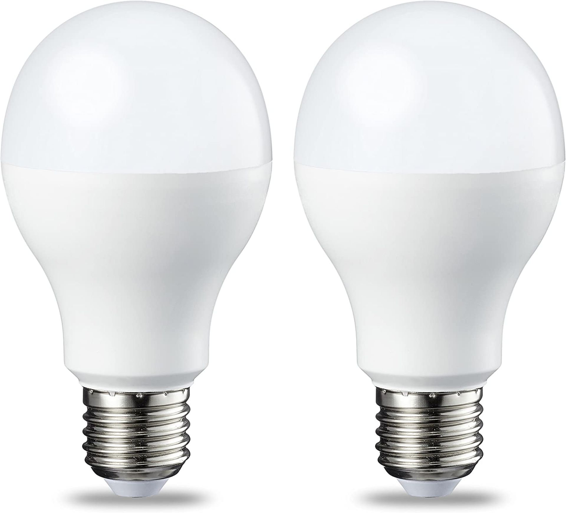 AmazonBasics LED E27 Edison Screw Bulb, 14W (equivalent to 100W), Warm White, Dimmable - Pack of 2