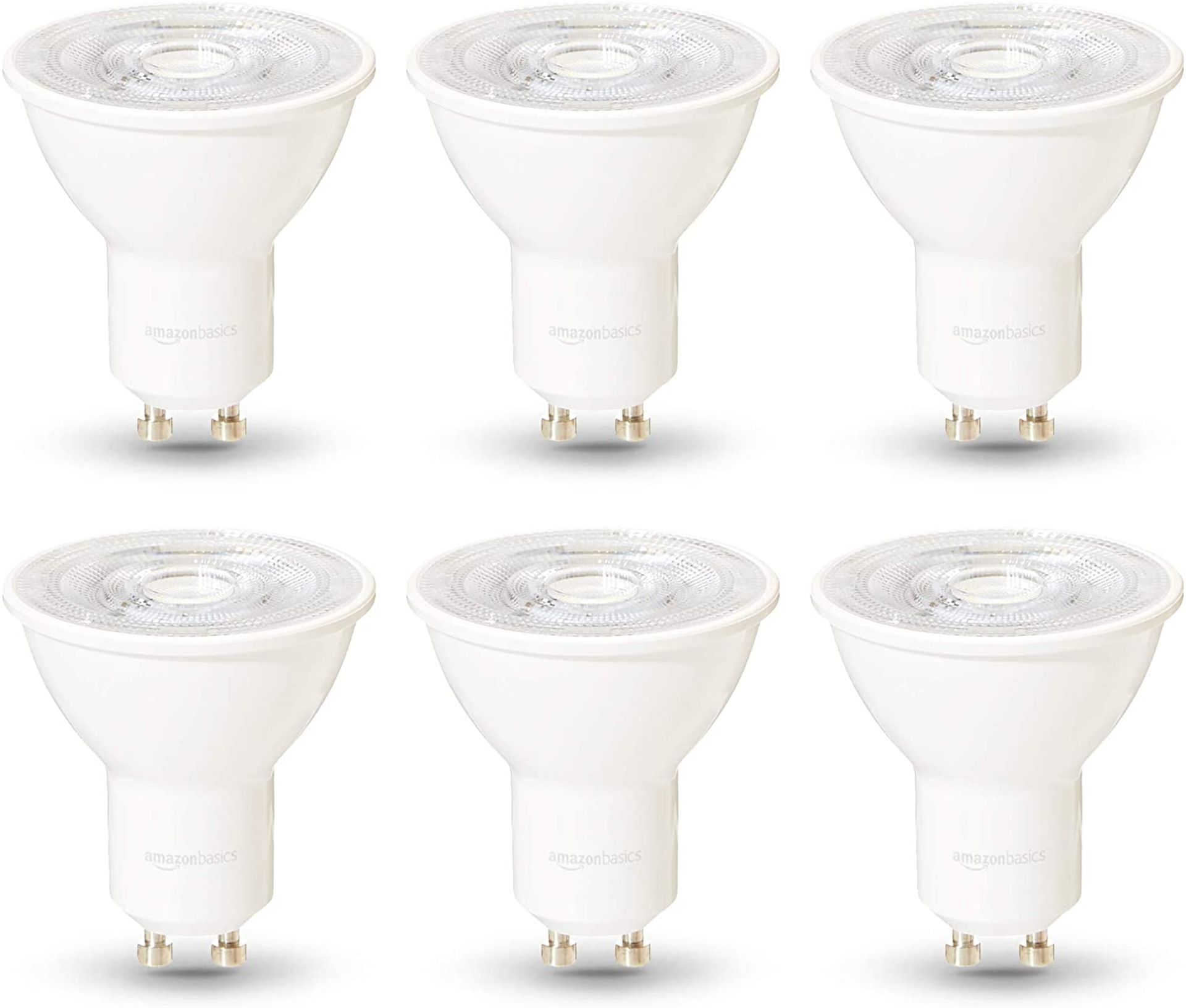 AmazonBasics Professional LED GU10 Spotlight Bulb, 35W equivalent, Cool White, Dimmable - Pack of 6