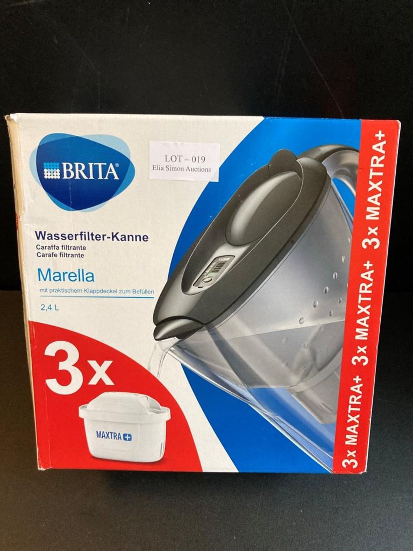 BRITA Marella Fridge water filter jug for reduction of chlorine, limescale and impuities, Graphite, - Image 2 of 2