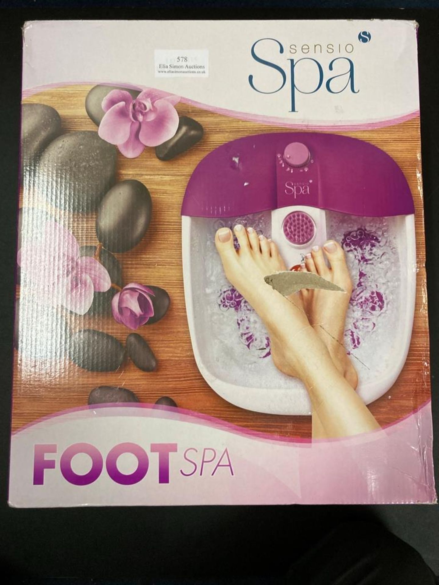 Sensio Foot Spa Massager Pedicure Bath Ã¢â‚¬â€œ Nine accessories - Pamper Your Feet with Heat, Bubbl