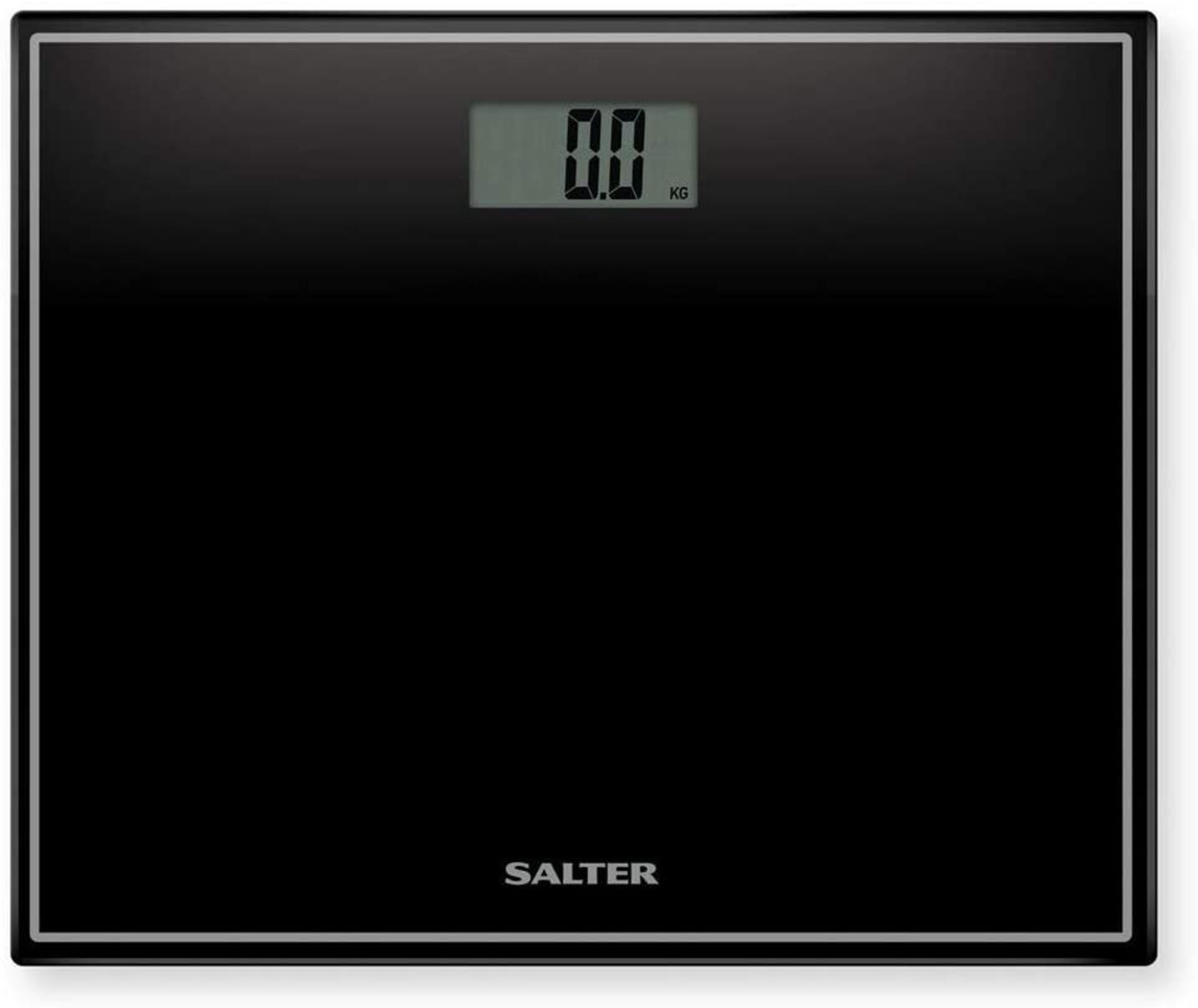 Salter Compact Digital Bathroom Scales - Toughened Glass, Measure Body Weight Metric / Imperial, Eas