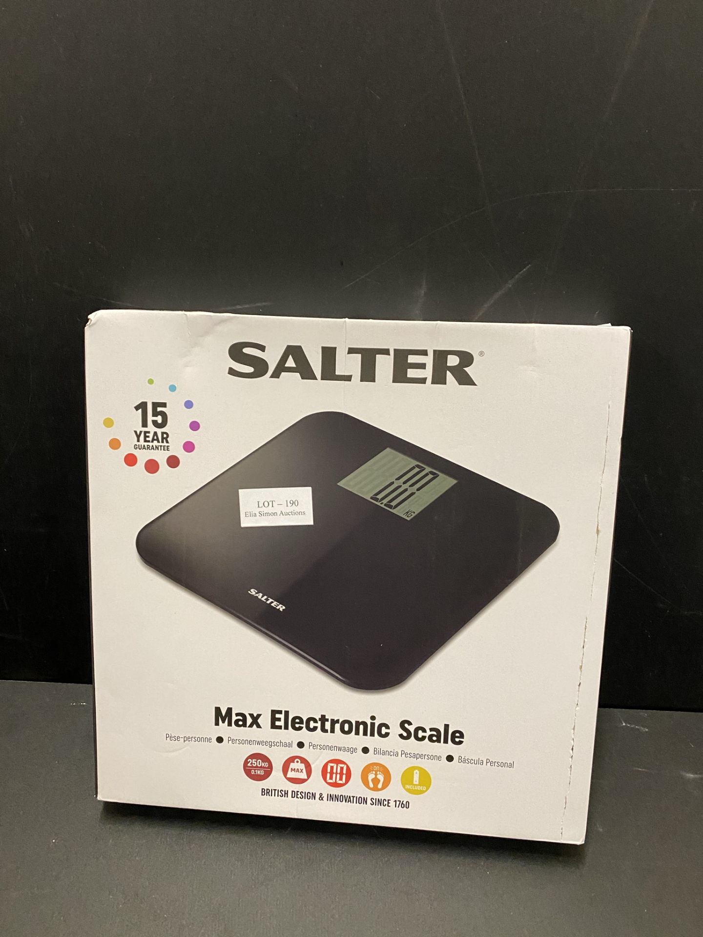 Salter Max Capacity 250 kg Digital Bathroom Scales Ã¢â‚¬â€œ Easy Read Display, Large Platform for Mo - Image 2 of 2