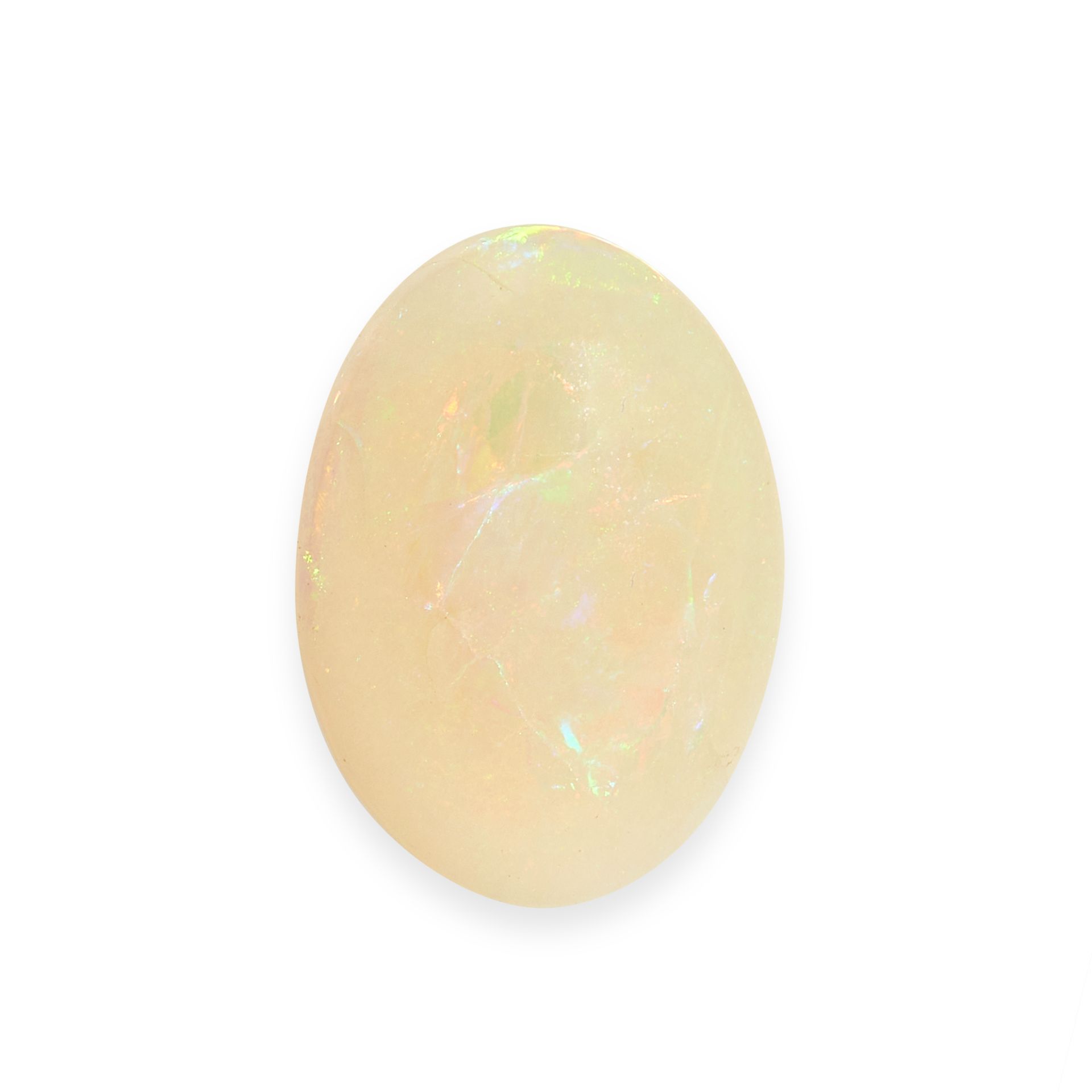 AN UNMOUNTED OPAL oval cabochon, 5.18 carats.