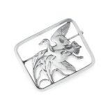 A VINTAGE DUCK BROOCH, HUGO LIISBERG FOR GEORG JENSEN in silver, design number 300, depicting a duck