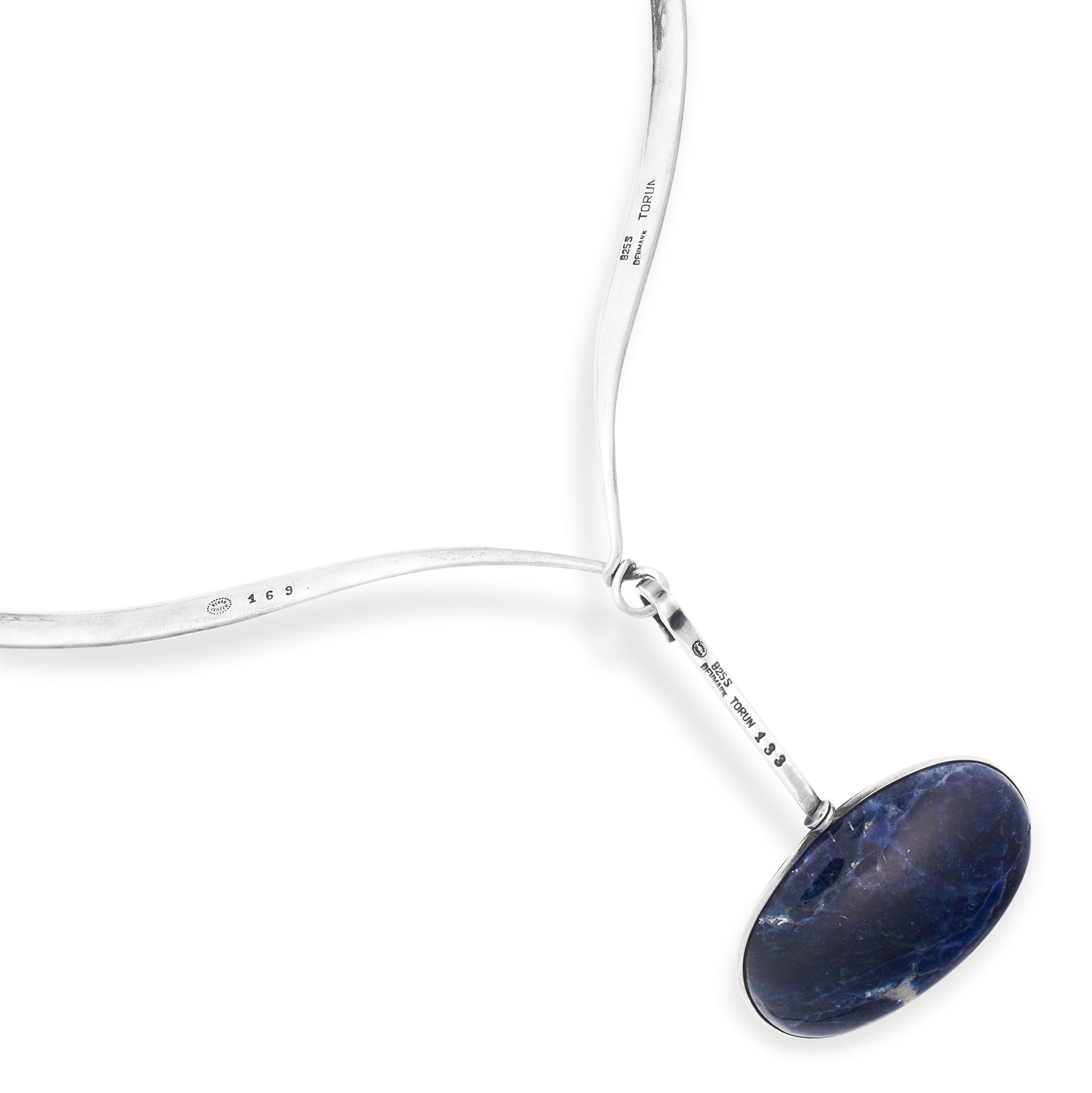 A VINTAGE SODALITE PENDANT NECKLACE, VIVIANNA TORUN FOR GEORG JENSEN in silver, design numbers - Image 2 of 2