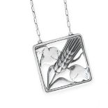 A BIRD PENDANT NECKLACE, ARNO MALINOWSKI FOR GEORG JENSEN 1933-1944 in silver, design number 93,