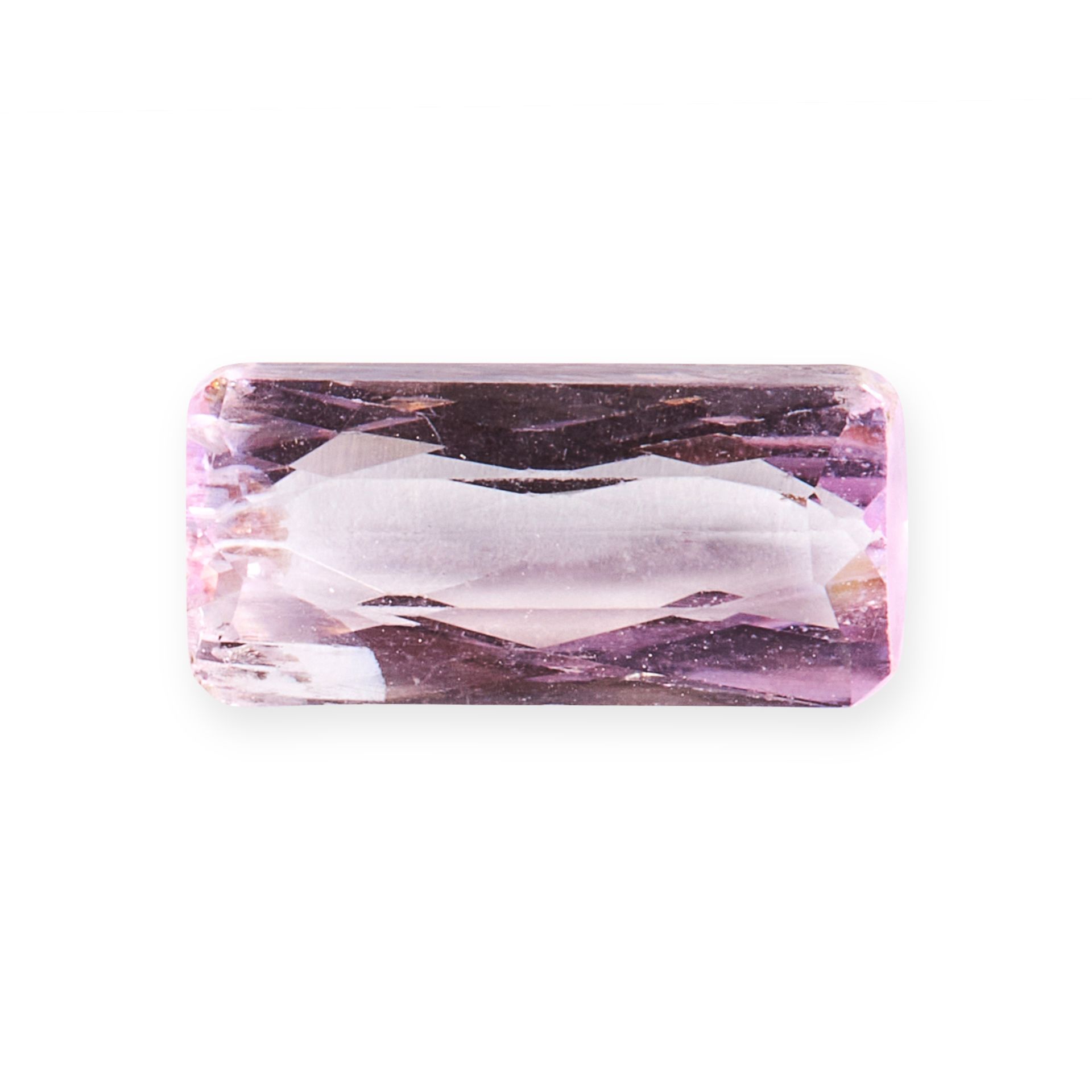 AN UNMOUNTED KUNZITE 5.80 carats, mixed octagonal cut.