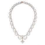 AN EXCEPTIONAL ANTIQUE DIAMOND NECKLACE, EARLY 20TH CENTURY in platinum, formed of a series of