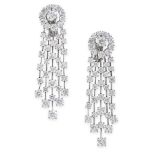 AN IMPORTANT PAIR OF DIAMOND EARRINGS, GRAFF in platinum, each set with a central round brilliant