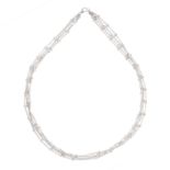 A DIAMOND CHAIN NECKLACE in 18ct white gold, in the manner of Tiffany Diamonds By The Yard,