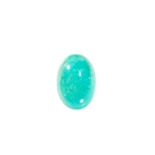 A 2.77 CARAT EMERALD oval cabochon cut, illustrated unmounted.