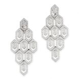 PAIR OF DIAMOND EARRINGS, SERPENTI, BULGARI each of pendent design, composed of articulated stylised