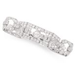 ART DECO DIAMOND BRACELET, 1930S of strap design, composed of geometric links set with circular-,