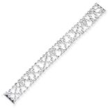 DIAMOND BRACELET, CHAUMET designed as a geometric arrangement of collet-set brilliant-cut