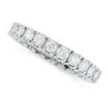 DIAMOND ETERNITY BAND RING in white gold, designed as a full eternity, set with round cut diamonds