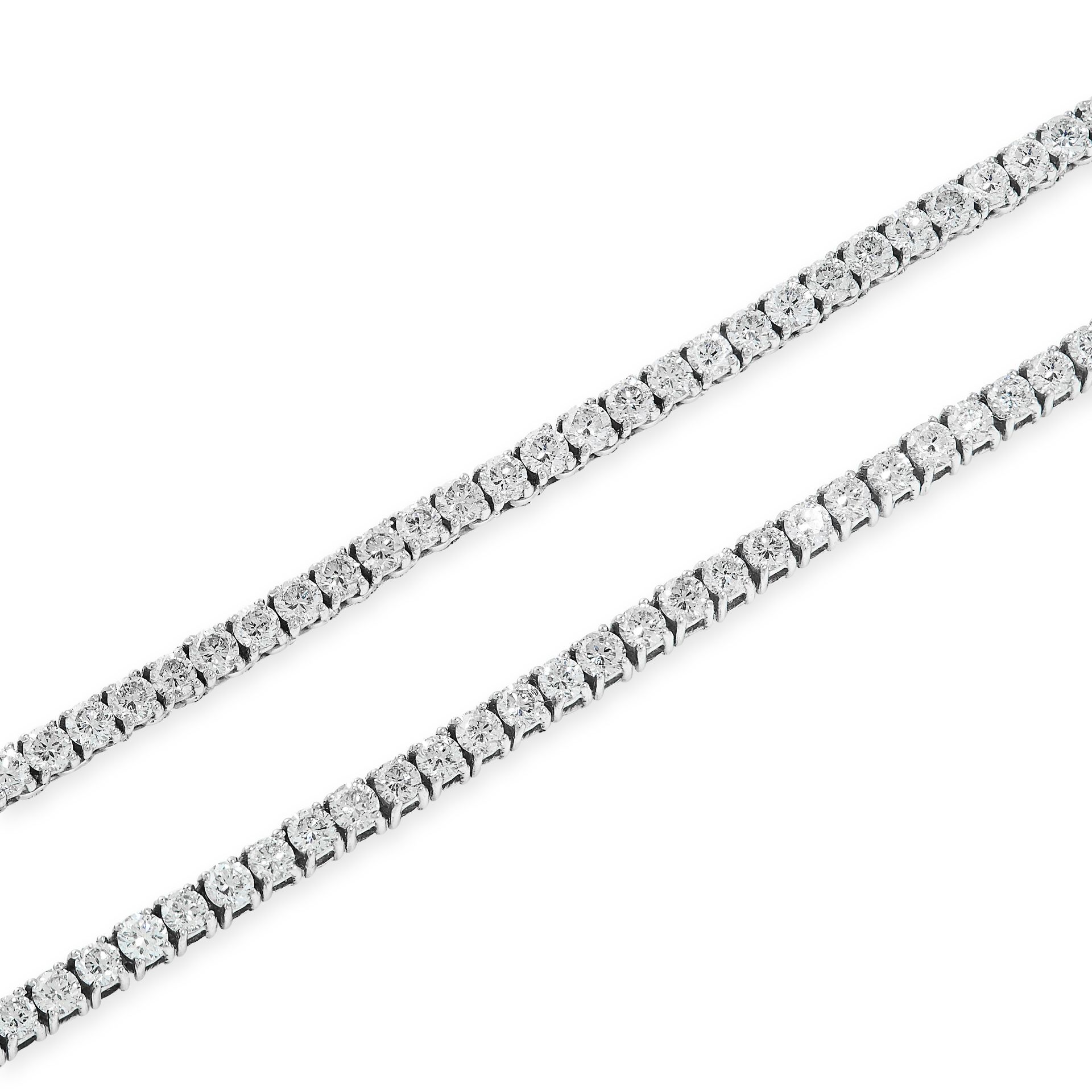 DIAMOND NECKLACE designed as an articulated line of brilliant-cut diamonds, length 555mm, - Image 2 of 2