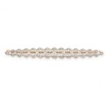 ANTIQUE DIAMOND BROOCH, CIRCA 1900 designed as a scalloped, tapering bar, set with old cut and