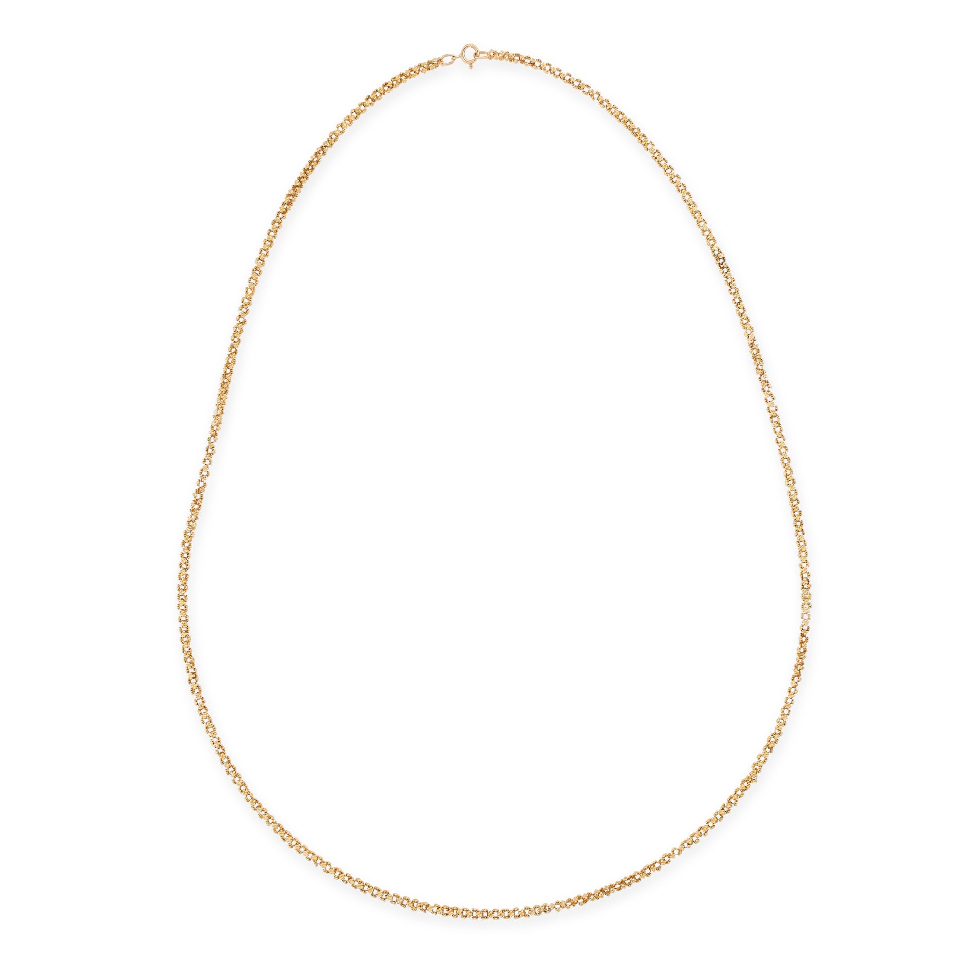 ANTIQUE FANCY LINK CHAIN NECKLACE in 18ct yellow gold, comprising of a fancy link chain set with