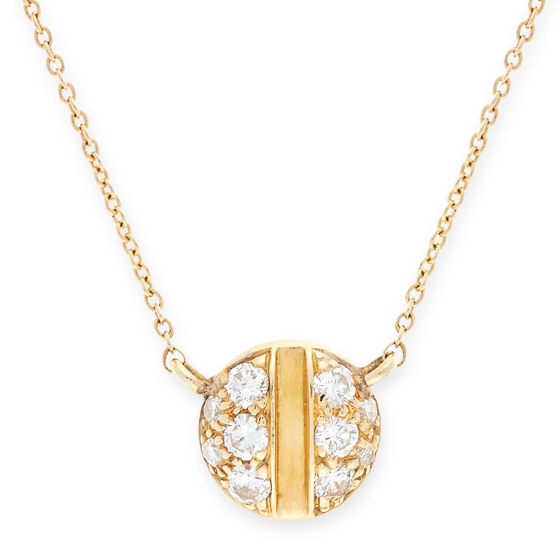 DIAMOND SCREW HEAD PENDANT, CARTIER in 18ct yellow gold, designed as a screw head set with round cut