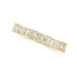 DIAMOND ETERNITY BAND RING in 18ct yellow gold, the band set all around with a single row of