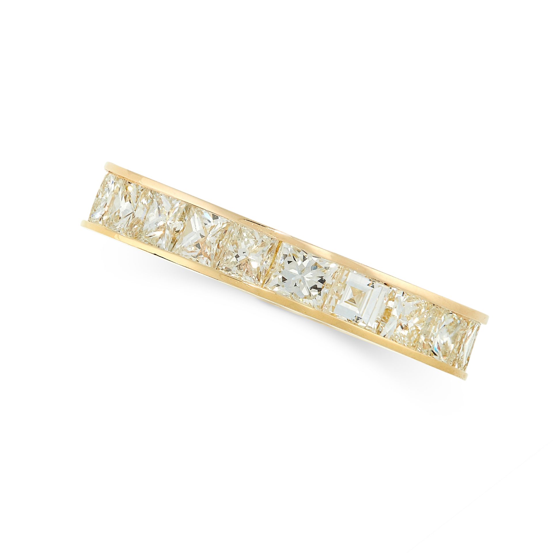 DIAMOND ETERNITY BAND RING in 18ct yellow gold, the band set all around with a single row of
