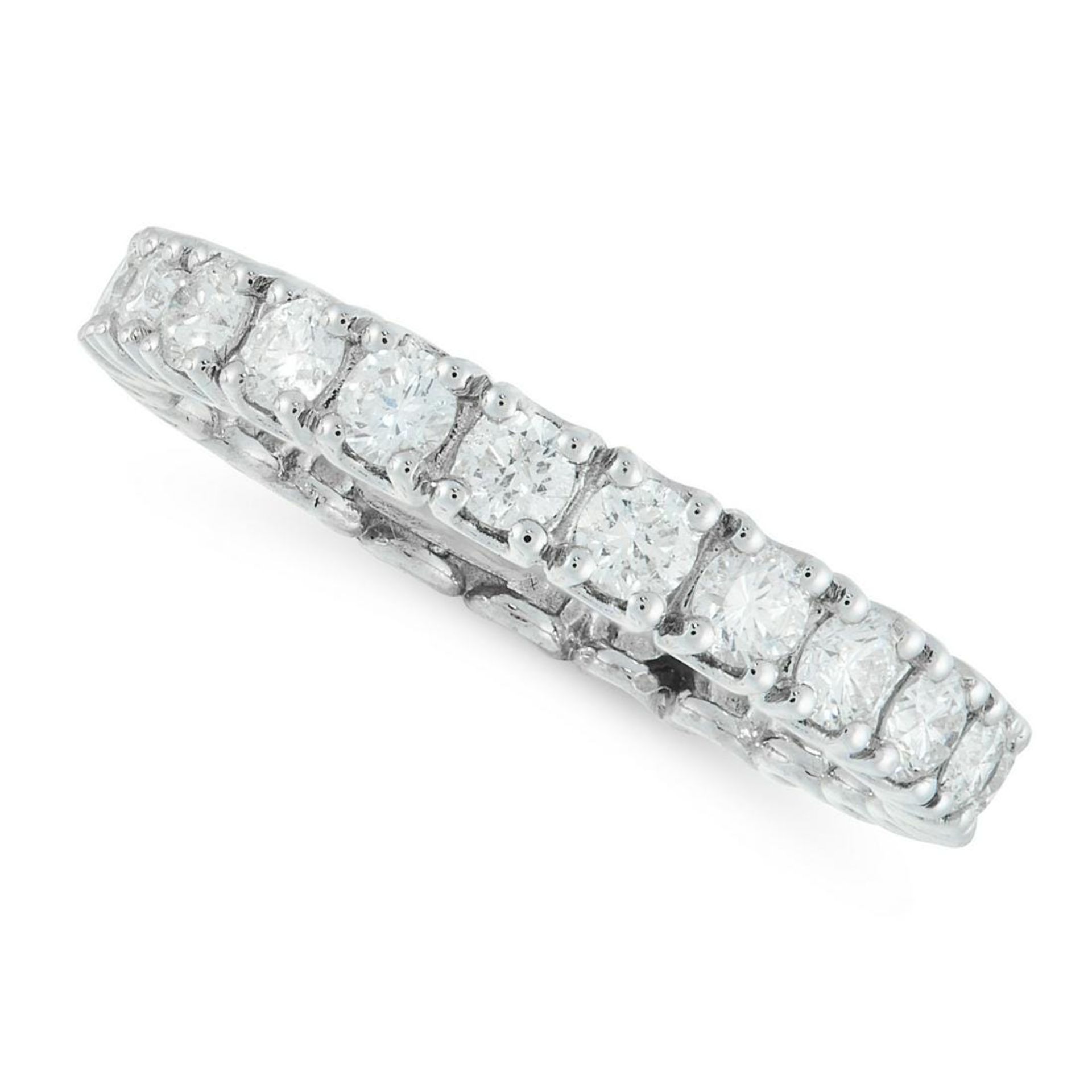 DIAMOND ETERNITY BAND RING designed as a full eternity, set with round cut diamonds on a flexible