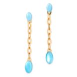 A PAIR OF MOTHER OF PEARL AND ROCK CRYSTAL OLYMPIA EARRINGS, VHERNIER in 18ct yellow gold, each