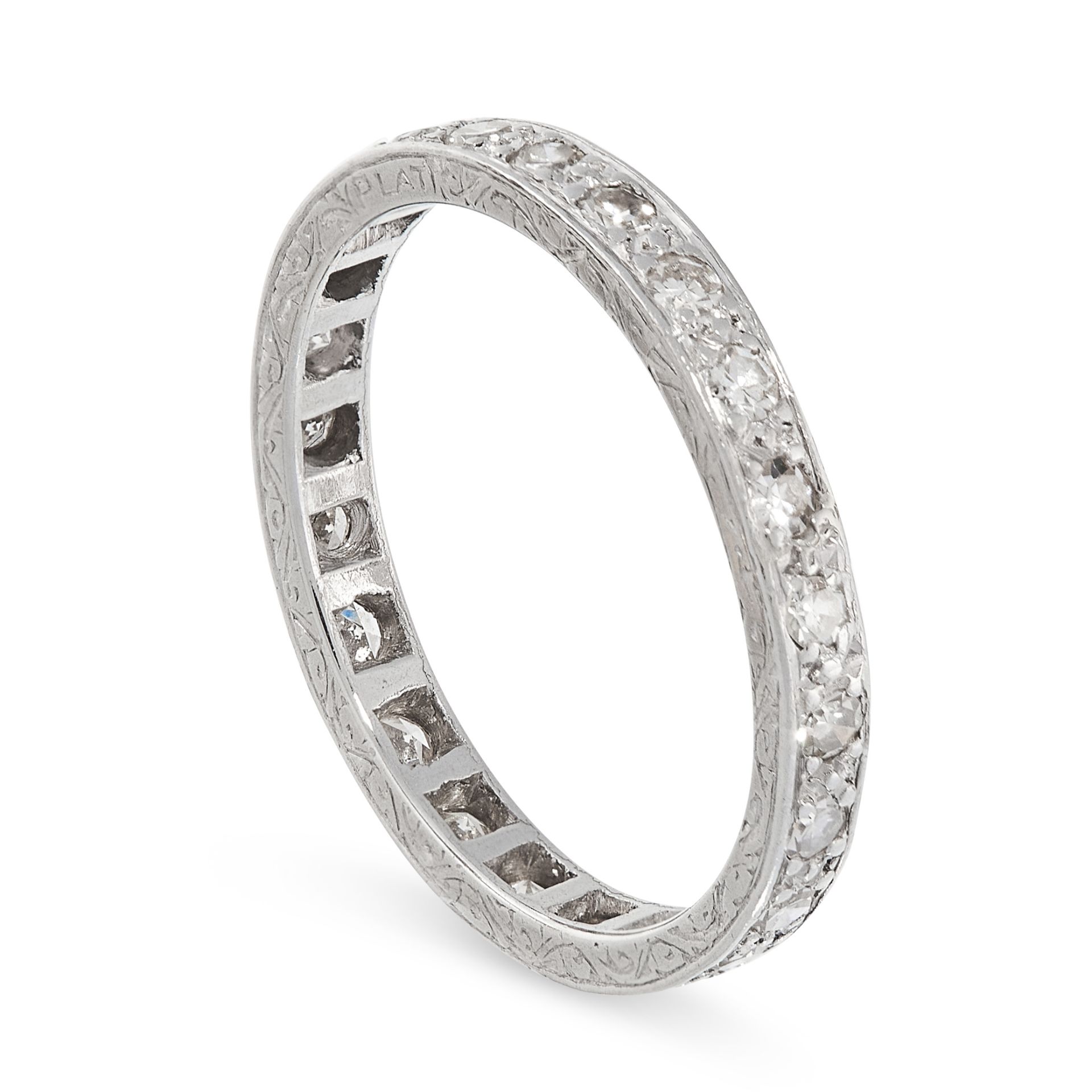 AN ART DECO DIAMOND ETERNITY RING, EARLY 20TH CENTURY in platinum, the band set all around with a - Image 2 of 2