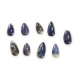 A MIXED LOT OF UNMOUNTED SAPPHIRE BEADS totalling 25.29 carats.