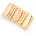 A CASQUE D'OR BAND RING, CARTIER, 1992 in 18ct yellow gold, the band of stylised reeded design,