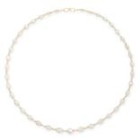 A MOONSTONE CHAIN NECKLACE comprising of a single row of cabochon moonstones between fine chain