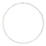 A PEARL CHAIN NECKLACE comprising of a single row of pearls of 3.7mm, stamped 18K, 42.0cm, 7.5g.