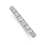 A DIAMOND HALF ETERNITY ETERNITY RING, CIRCA 1940 the band set half way around with a single row